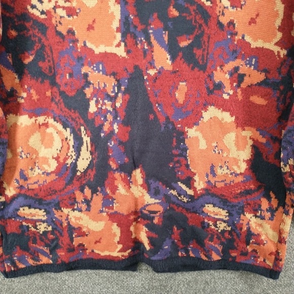 Adyson Parker Women's Open Front Cardigan Knit Sweater Multicolor L Abstract - Picture 7 of 12